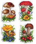 (image for) Mushroom Basket Plastic Canvas Magnet Kit
